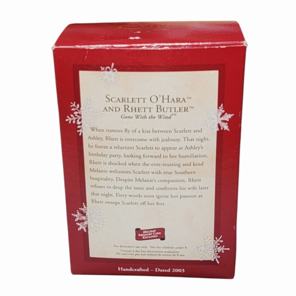 Hallmark Keepsake Gone With The Wind Scarlett O'Hara Rhett Butler Ornament 2003 - Picture 2 of 10